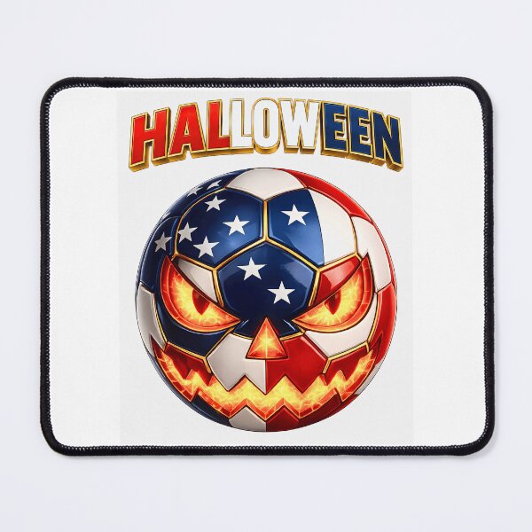 Item preview, USA Halloween Soccer Ball | American Flag Jack O' Lantern Pumpkin designed and sold by ArtSpark Studio.