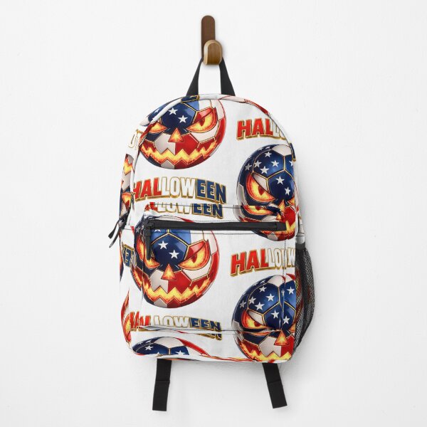 Item preview, USA Halloween Soccer Ball | American Flag Jack O' Lantern Pumpkin designed and sold by ArtSpark Studio.