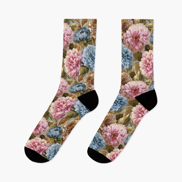 Item preview, Lush Dahlias - Tropical Flower Pattern  - Moms Day Gifts designed and sold by RoyalStarsPatts.