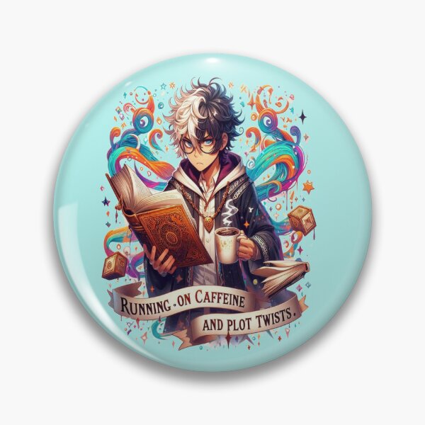 Item preview, Running on Caffeine and Plot Twists Fantasy Reader Design designed and sold by BookedAndDesign.
