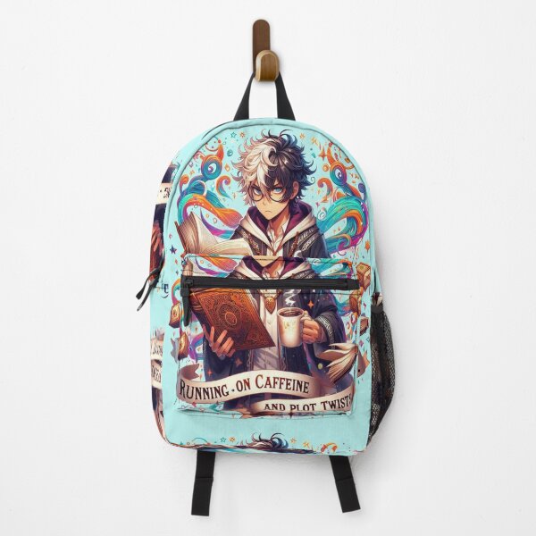 Item preview, Running on Caffeine and Plot Twists Fantasy Reader Design designed and sold by BookedAndDesign.