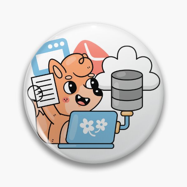 Item preview, Cute Tech Squirrel Cloud Database Admin Sticker designed and sold by GSJGROUP.