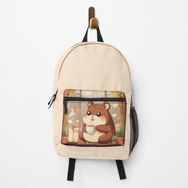 Item preview, Cute Rainy Day Hamster Café | Cozy Latte Kawaii Sticker designed and sold by Stylestickers55.