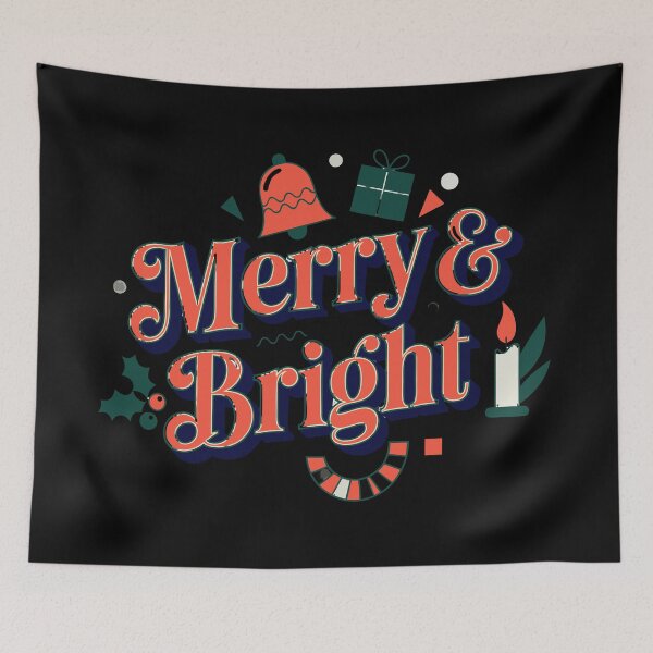 Item preview, Merry & Bright Riso Card designed and sold by PinOasisco.