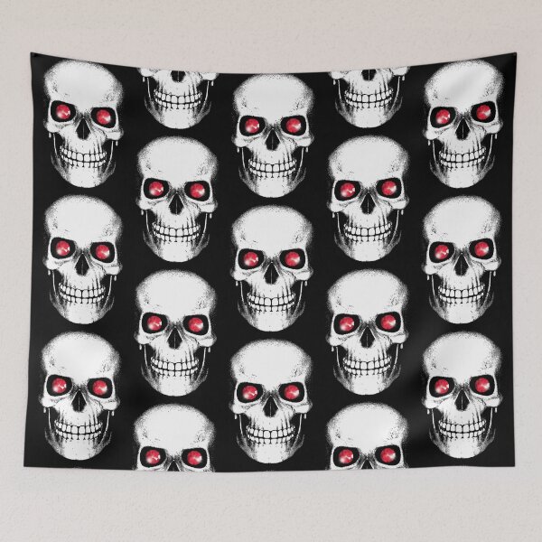Item preview, Drawn Brilliant Skull with Red Gem designed and sold by GraffiTimi.