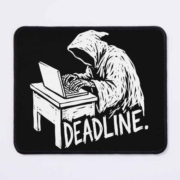 Item preview, Anti Hustle Culture Funny Grim Reaper Office Worker designed and sold by Black_White.