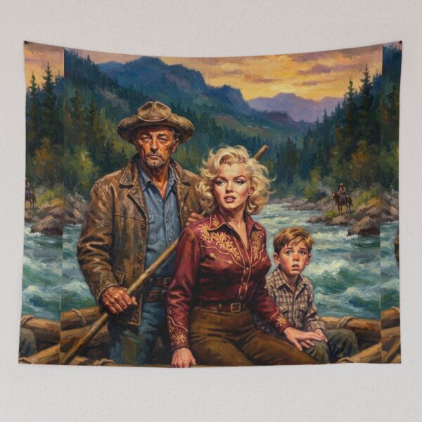 Item preview, River of No Return Western Tribute Art Poster designed and sold by Art's Diner.