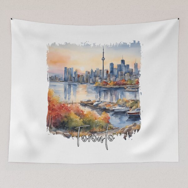Artikelvorschau, Aquarell von Toronto, Kanada entworfen und verkauft von Dressyourflag.