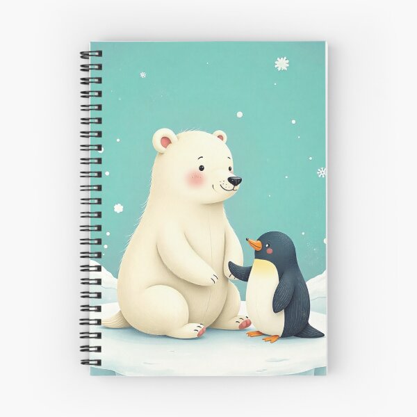 Item preview, Cute Polar Bear And Penguin Best Friends Winter Illustration designed and sold by myforestfog.