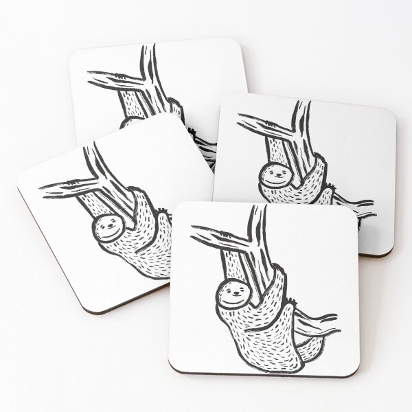 Item preview, Black and White Sloth Drawing designed and sold by Pannies Papier.