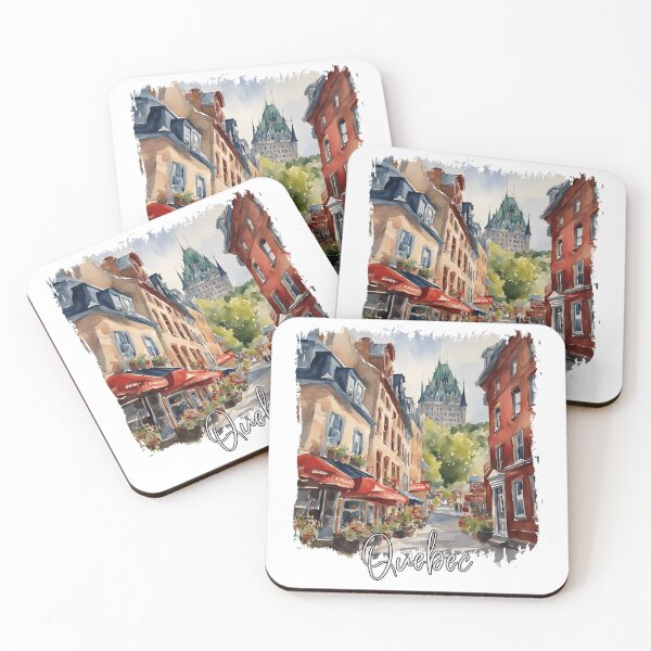 Item preview, Quebec, Canada, watercolor of Quebec designed and sold by Dressyourflag.