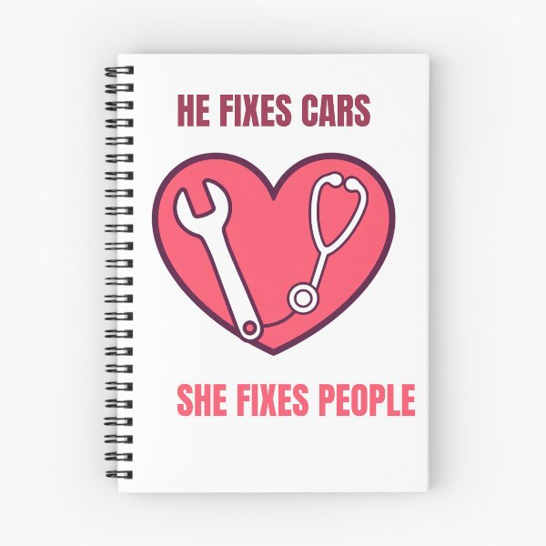 Item preview, He Fixes Cars She Fixes People- Mechanic Nurse Couple Gift designed and sold by WonderMugStudio.