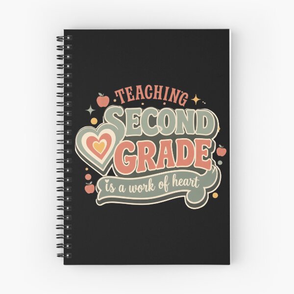 Item preview, Retro Groovy Teaching Second Grade Is A Work Of Heart Teacher T-Shirt designed and sold by FestivityFinds.