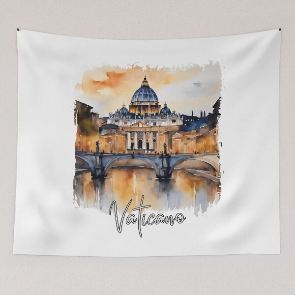 Item preview, Watercolor of the Vatican designed and sold by Dressyourflag.