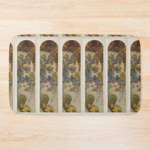 Item preview, Nouveau Pine Trees and Clouds Landscape designed and sold by artofuniverse.