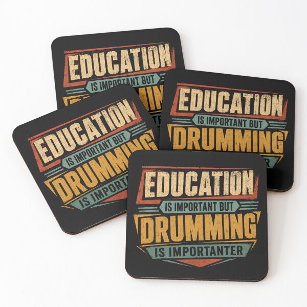 Item preview, Education Is Important But Drumming Is Importanter Drummer Musician Percussionist Hobby designed and sold by RetroMini2026.