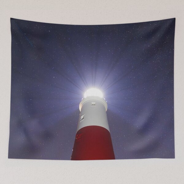 Item preview, Portland Bill Lighthouse on a starry night designed and sold by Aham Photos.