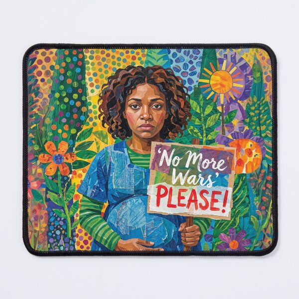 Item preview, Pregnant Mother Plead No More Wars Please Protest designed and sold by Home Decor Art.