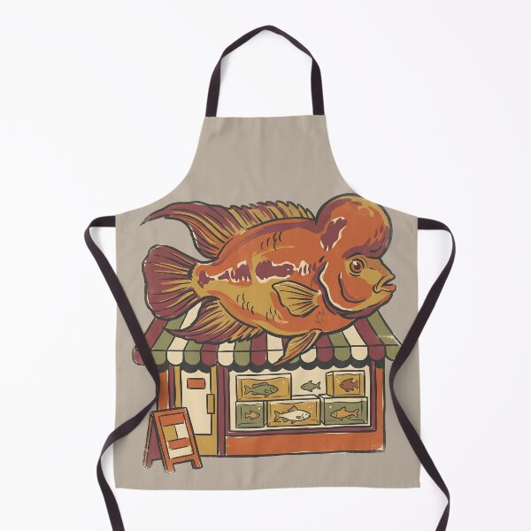 Item preview, Vintage Flowerhorn Cichlid Aquarium Shop designed and sold by MythicCotton.
