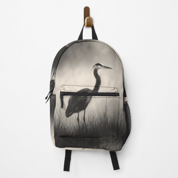 Item preview, A stalking Great Blue Heron in marshland fog, Birds in Motion designed and sold by CDC40.