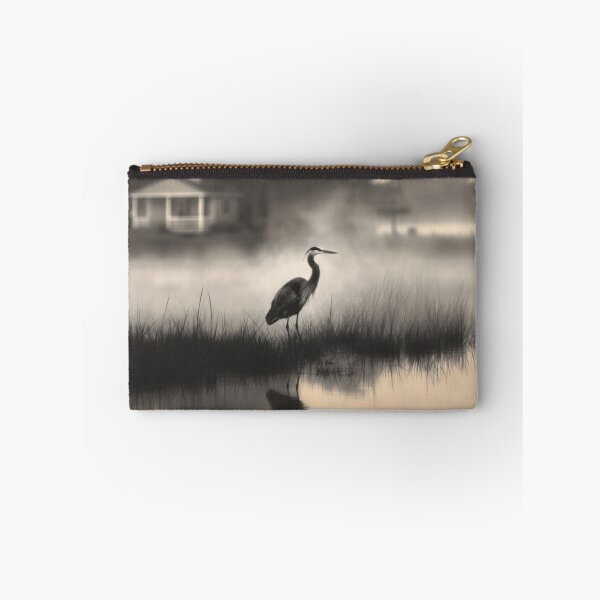 Item preview, A stalking Great Blue Heron in marshland fog, Birds in Motion designed and sold by CDC40.