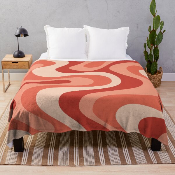 Item preview, Liquid Swirl Retro Abstract in pinks and peach tones, Light Blush, Cream, and White designed and sold by Differenceee.
