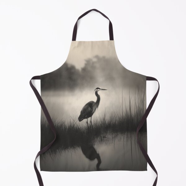 Item preview, A stalking Great Blue Heron in marshland fog, Birds in Motion designed and sold by CDC40.