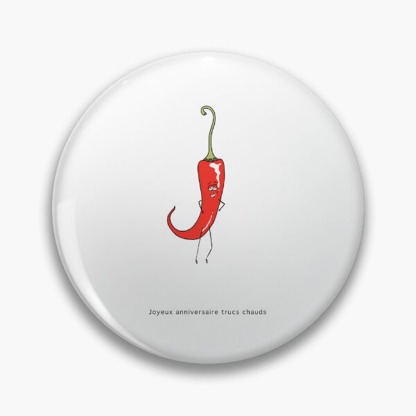 Item preview, French, birthday funny hot stuff chili, red designed and sold by By The Moon.