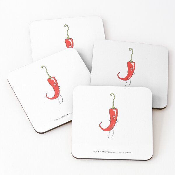 Item preview, French, birthday funny hot stuff chili, red designed and sold by By The Moon.