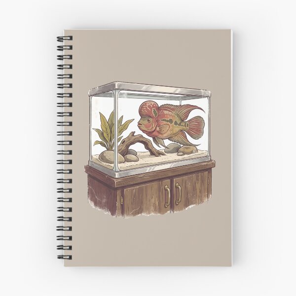 Item preview, Vintage Flowerhorn Cichlid Aquarium Art designed and sold by MythicCotton.