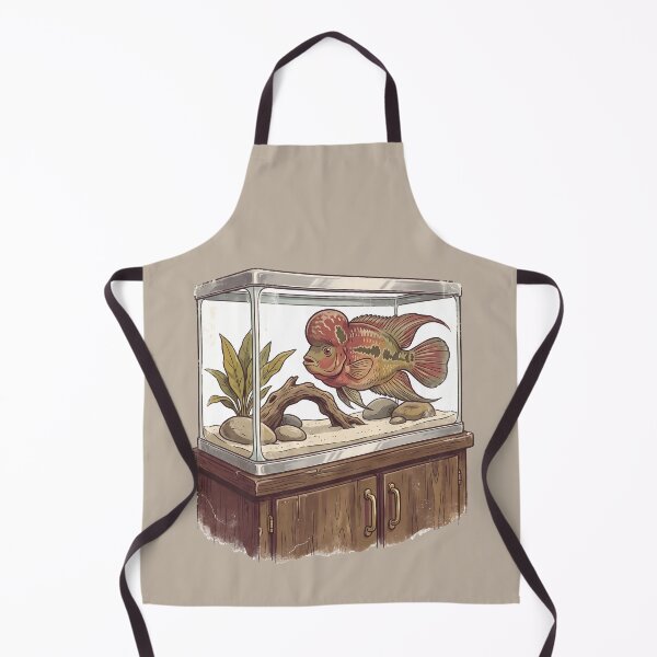 Item preview, Vintage Flowerhorn Cichlid Aquarium Art designed and sold by MythicCotton.