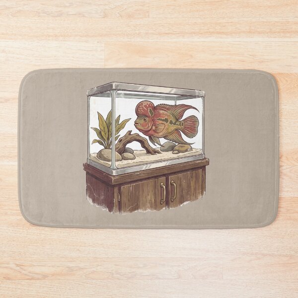 Item preview, Vintage Flowerhorn Cichlid Aquarium Art designed and sold by MythicCotton.