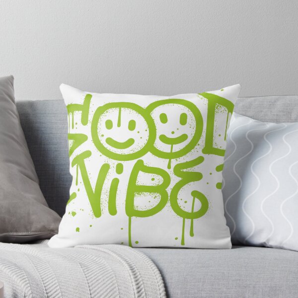 Item preview, Green Good Vibes Graffiti With Smiley Faces designed and sold by ndesigne.