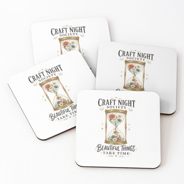Item preview, Craft Night Society | Beautiful Things Take Time | Botanical Hourglass Illustration designed and sold by Print Loft.