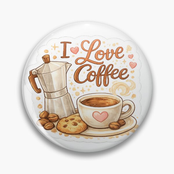 Item preview, Love Coffee Sticker | Cute Coffee Cup & Moka Pot | Cozy Café Aesthetic | Kawaii Coffee Lover Gift | Coffee Quote Decal designed and sold by StyloStudio.