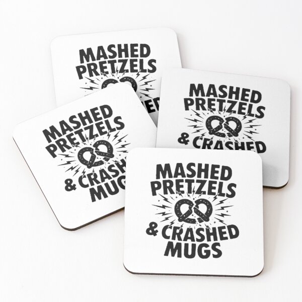 Item preview, MASHED PRETZELS & CRASHED MUGS designed and sold by smartlogo_factory.