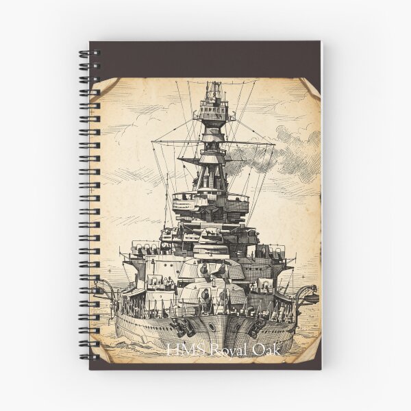 Item preview, HMS Royal Oak Battleship Vintage Sketch | Naval Warship Line Art designed and sold by The store under the battleship :).