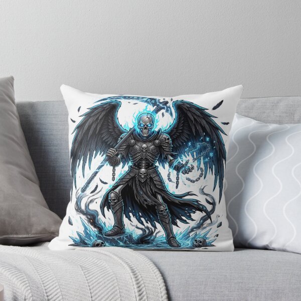 Item preview, Frost Reaper Angel | Blue Skull Guardian | Gothic Dark Fantasy Streetwear designed and sold by Ghost Of Chill.