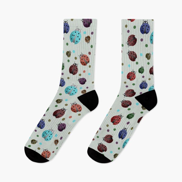Item preview, Cute Multicolour Ladybug seamless pattern/ Whimsical Beetle Design  designed and sold by RuwaDesignArt.
