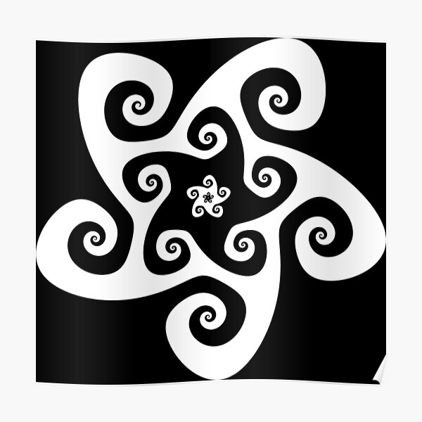 Mandala B&W Poster