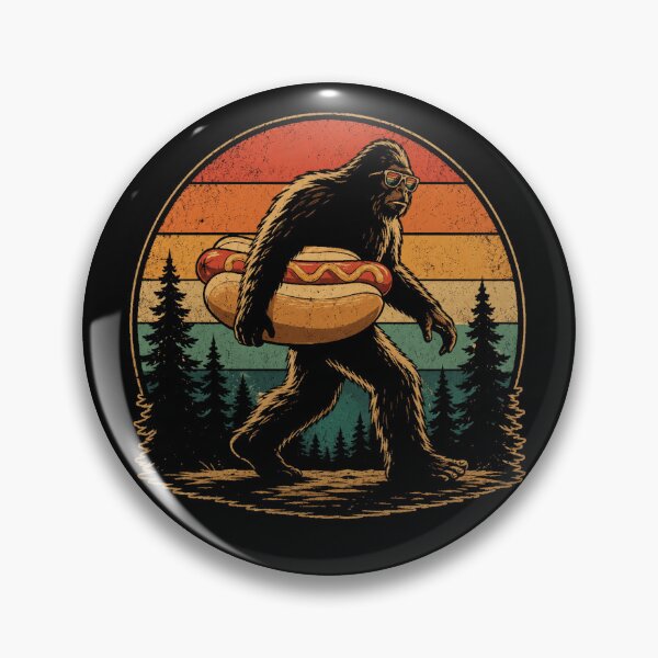 Item preview, Retro Bigfoot Hot Dog Funny Sasquatch Summer Adventure designed and sold by Moizento.