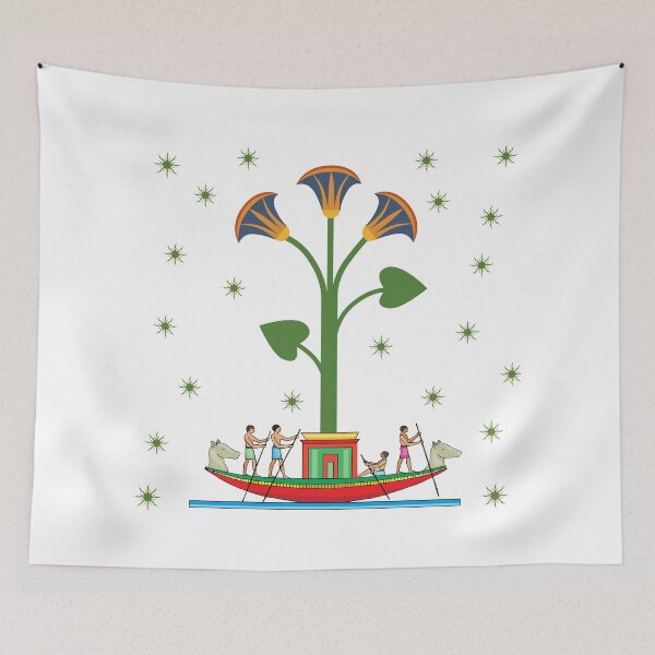 Item preview, Ancient Egyptian Nile Boat and Lotus Flower" designed and sold by DodoCraft3.