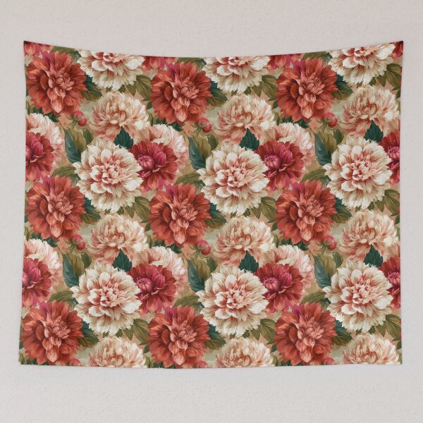 Item preview, Cute Dahlias Texture  - Botanical Garden Pattern  - One Year Anniversary Gifts designed and sold by RoyalStarsPatts.