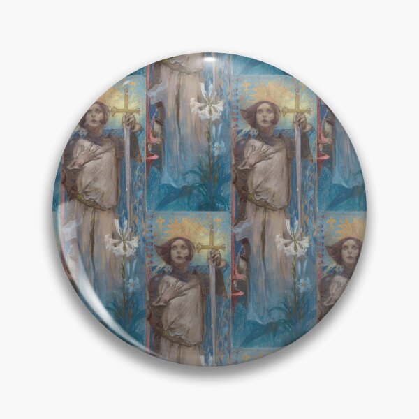Item preview, Saint Joan With Sword And Lily designed and sold by artofuniverse.