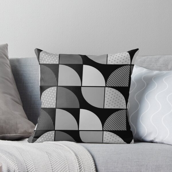 Item preview, Mid Century Modern Monochrome Textured Semi Circle Pattern designed and sold by Jyoti-Quotes.