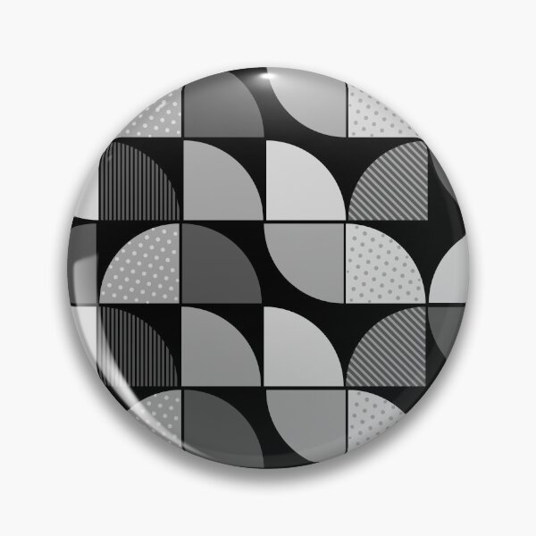 Item preview, Mid Century Modern Monochrome Textured Semi Circle Pattern designed and sold by ​Jyoti Digital Artist.