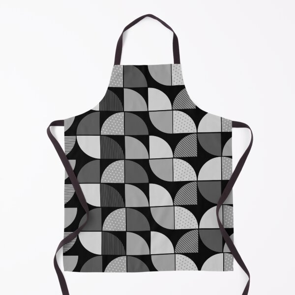 Item preview, Mid Century Modern Monochrome Textured Semi Circle Pattern designed and sold by Jyoti Digital Artist.