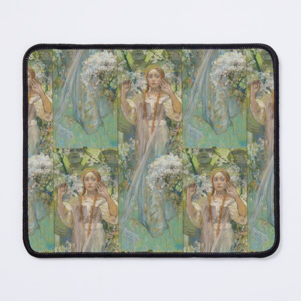 Item preview, Woman Among Spring Blossoms in Pastel designed and sold by artofuniverse.