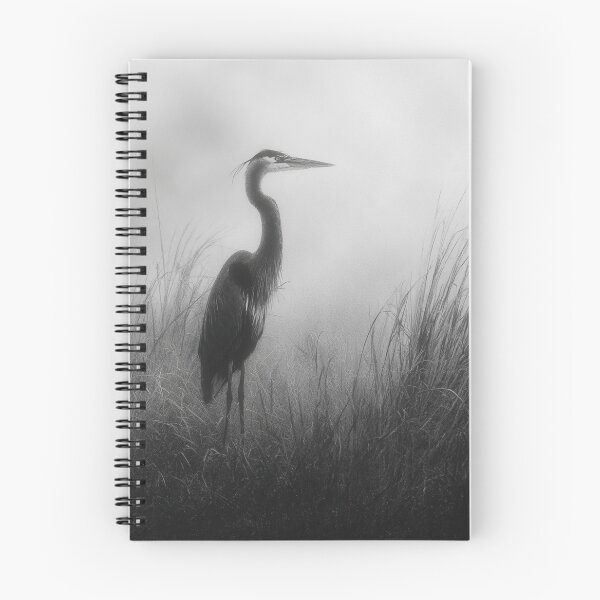 Item preview, A stalking Great Blue Heron in marshland fog, Birds in Motion designed and sold by CDC40.