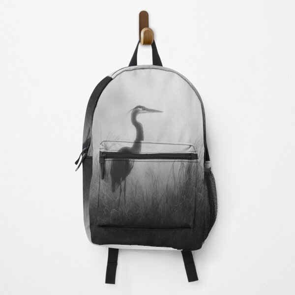 Item preview, A stalking Great Blue Heron in marshland fog, Birds in Motion designed and sold by CDC40.